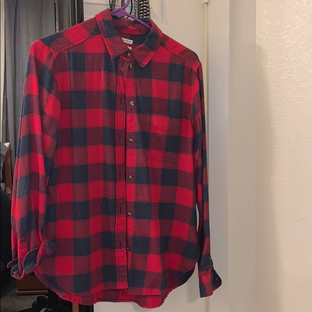 American Eagle Plaid Button-Down